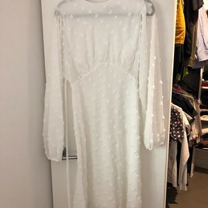 Long sleeve, sheer(lined body) dress